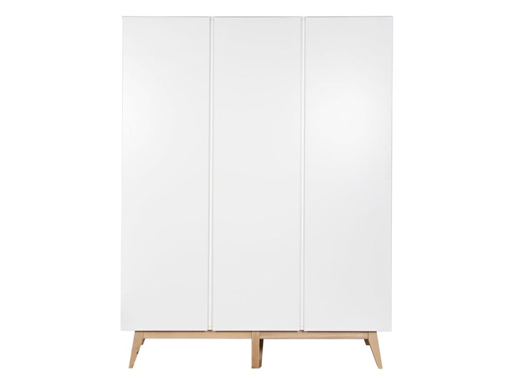 Szafa trzydrzwiowa Quax Trendy biała Wysokość 198 cm Głębokość 52 cm Płyta laminowana Płyta MDF Szerokość 152 cm Metal Drewno Stal Styl Skandynawski