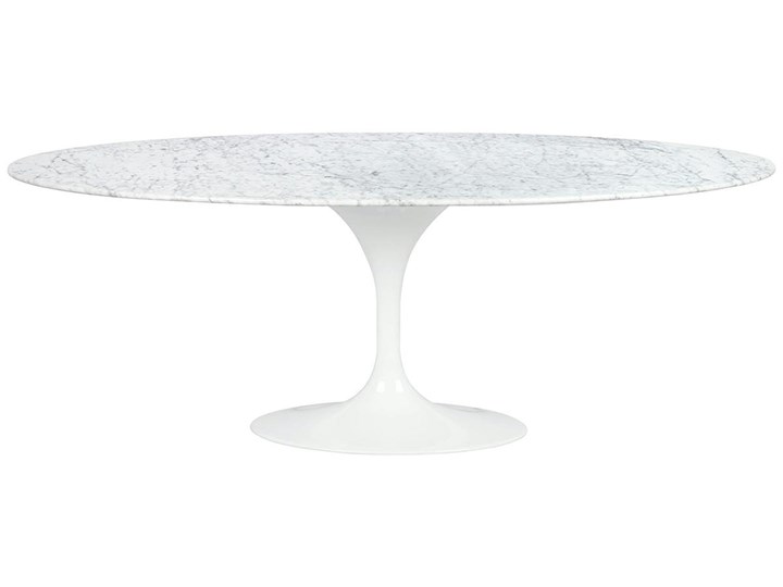 Stół Tulip Ellipse Marble Carrara Metal Stal Kształt blatu Owalny Wysokość 73 cm Marmur Liczba miejsc Do 10 osób