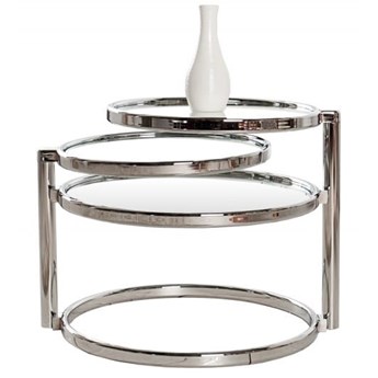 Stolik rozkładany Art Deco 3 chrom Invicta