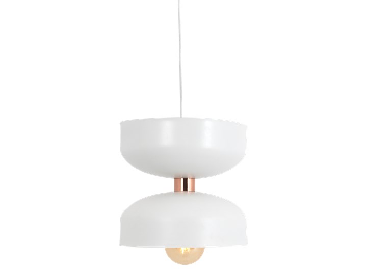 Lampa wisząca Woman biała Stal Kategoria Lampy wiszące Metal Lampa z kloszem Pomieszczenie Salon