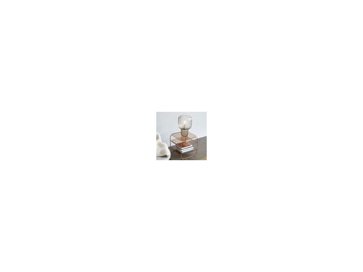 Szklana kawowa lampa stołowa Pirum Hubsch Lampa z kloszem Metal Stal Wysokość 25 cm Lampa nocna Szkło Pomieszczenie Salon