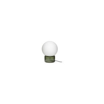 Lampa stołowa kula na szklanej zielonej podstawie Sphere