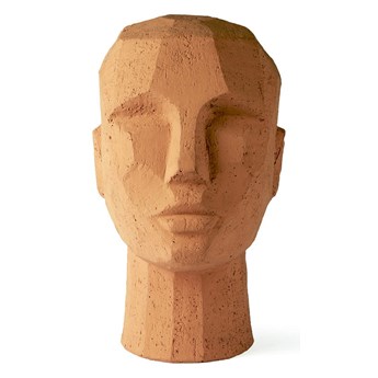 Abstrakcyjna rzeźba głowy z terakoty HK Living