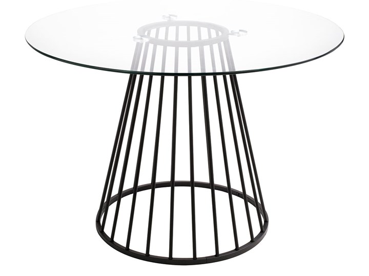 Stół Glam Glass 110 czarna podstawa Wysokość 75 cm Stal Metal Szkło Kategoria Stoły kuchenne