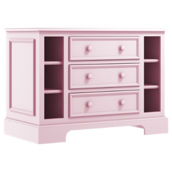Różowa elegancka komoda dziecięca z szufladami