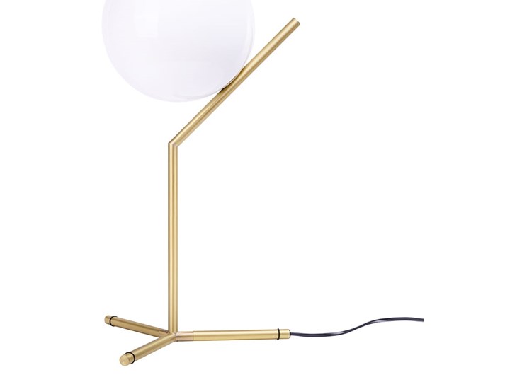 Lampa biurkowa/nocna HALM 2 - mosiądz, szkło Lampa nocna Lampa z kloszem Wysokość 46 cm Kolor Złoty