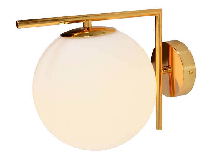 KINKIET LAMPA ŚCIENNA NOWOCZESNA ZŁOTA SORENTO D20 LUMINA DECO Kinkiet z kloszem Szkło Styl Glamour Metal Kinkiet z abażurem Kolor Złoty