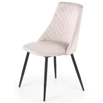 SELSEY Krzesło tapicerowane Lomel jasnopopielate