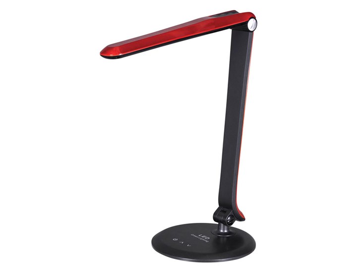 Czerwona młodzieżowa lampka na biurko LED - S262-Davos Lampa LED Tworzywo sztuczne Lampa biurkowa Styl Nowoczesny Wysokość 45 cm Kolor Czarny