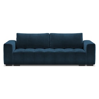 Ciemnoniebieska aksamitna rozkładana sofa Milo Casa Luca