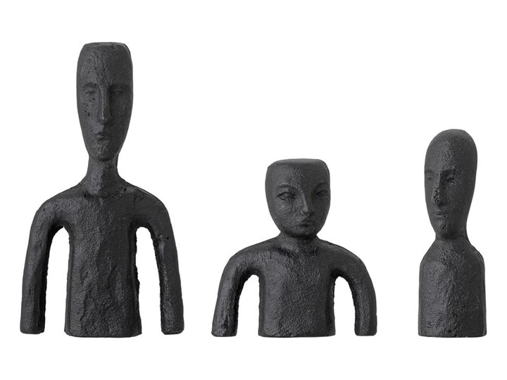 Zestaw 3 metalowych figurek Bloomingville Rhea, wys. 14,5 cm
