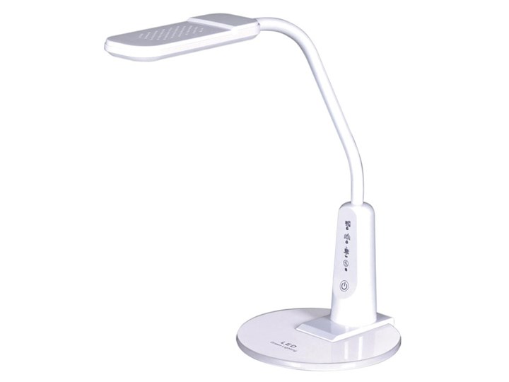 Biała lampka biurkowa LED ze ściemniaczem - S264-Teni Tworzywo sztuczne Lampa biurkowa Wysokość 42 cm Lampa gabinetowa Lampa LED Styl Nowoczesny
