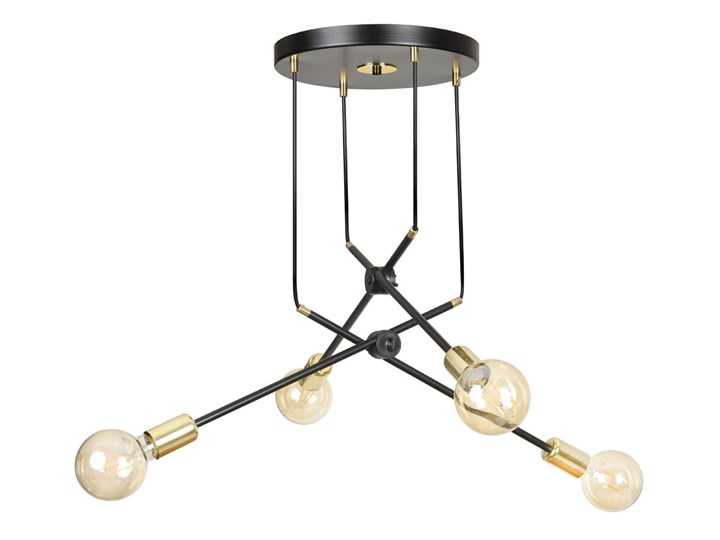 Czarna loftowa lampa wisząca- D091-Notia Metal Lampa z abażurem Styl Nowoczesny Pomieszczenie Kuchnia