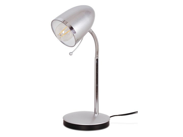 Srebrna lampka do czytania i nauki - S272-Harlet Metal Wysokość 36 cm Lampa biurkowa Kategoria Lampy stołowe Kolor Srebrny