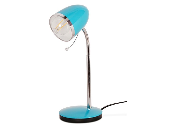 Turkusowa biurkowa lampka z włącznikiem - S272-Harlet Metal Wysokość 36 cm Lampa biurkowa Pomieszczenie Salon