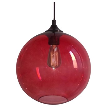 Lampa sufitowa szklana kula czerwona Edison Candellux 31-21410-Z