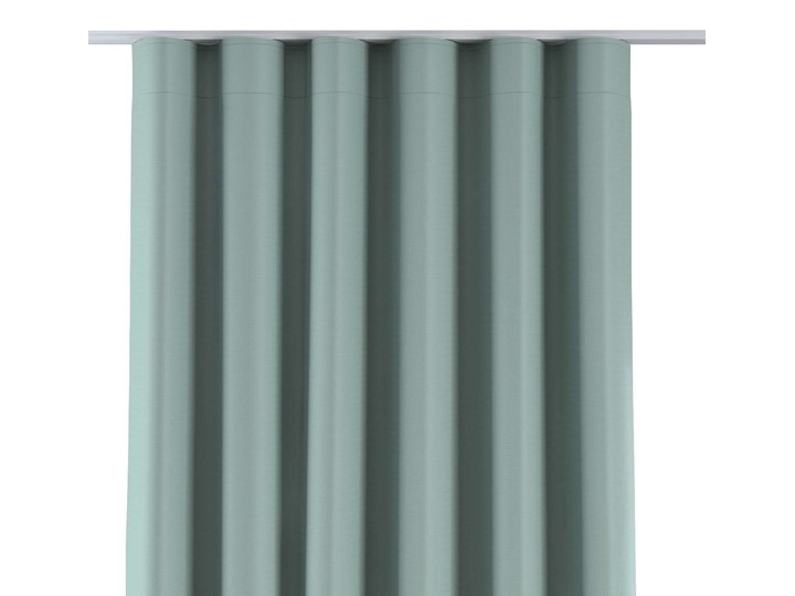 Zasłona na taśmie wave, pastelowa mięta o wyraźnej strukturze, 1szt 65 × 280 cm, Blackout - zaciemniające 65x280 cm Poliester Mocowanie Mocowanie Taśma