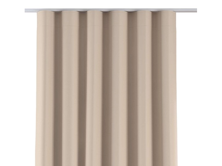 Zasłona na taśmie wave, ecru o wyraźnej strukturze, 1szt 65 × 280 cm, Blackout - zaciemniające 65x280 cm Poliester Mocowanie Taśma