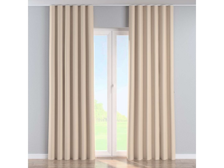 Zasłona na taśmie wave, ecru o wyraźnej strukturze, 1szt 65 × 280 cm, Blackout - zaciemniające Poliester 65x280 cm Kolor Czarny Kategoria Zasłony