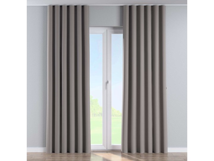 Zasłona na taśmie wave, gołębi szary, 1szt 65 × 280 cm, Velvet 65x280 cm Poliester Mocowanie