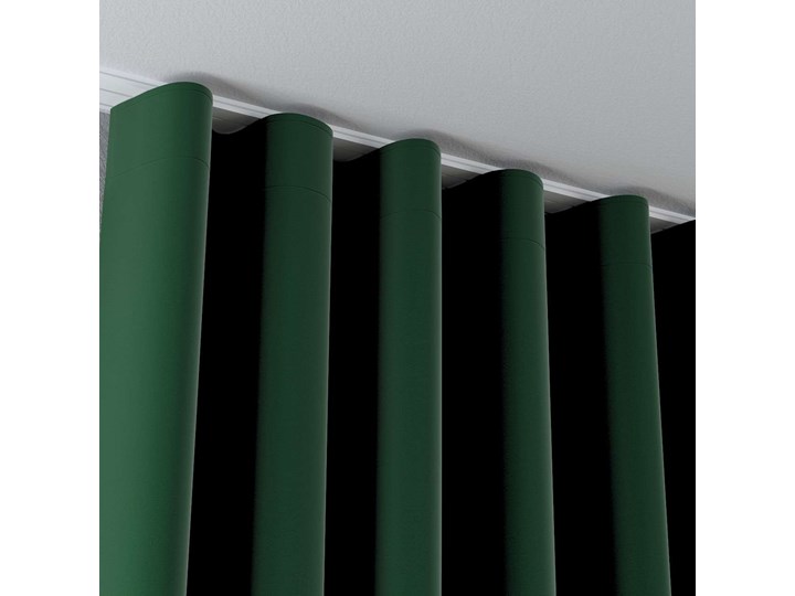 Zasłona na taśmie wave, butelkowa zieleń, 1szt 65 × 280 cm, Velvet 65x280 cm Mocowanie Taśma Poliester Kategoria Zasłony
