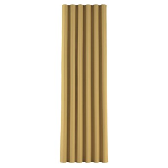 Zasłona na taśmie wave, musztardowy żółty o wyraźnej strukturze, 1szt 65 × 280 cm, Blackout - zaciemniające