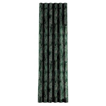 Zasłona na taśmie wave, zielony w liście, 1szt 65 × 280 cm, Velvet