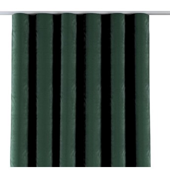 Zasłona na taśmie wave, ciemny zielony, 1szt 65 × 280 cm, Velvet