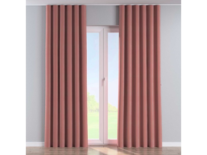 Zasłona na taśmie wave, koralowy róż, 1szt 65 × 280 cm, Velvet 65x280 cm Poliester Mocowanie Kategoria Zasłony