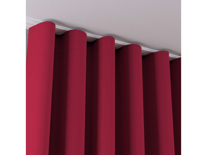 Zasłona na taśmie wave, bordowy, 1szt 65 × 280 cm, Blackout - zaciemniające Poliester 65x280 cm Mocowanie Mocowanie Taśma