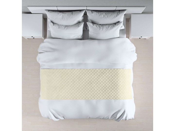 Narzuta hotelowa bieżnik Velvet 60x200cm, śmietankowa biel, 60 x 200 cm, Velvet 60x200 cm Poliester Kategoria Narzuty