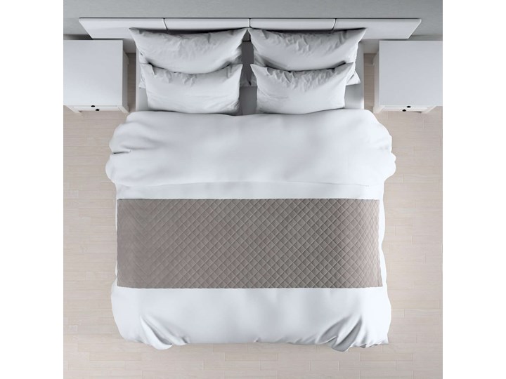 Narzuta hotelowa bieżnik Velvet 60x200cm, gołębi szary, 60 x 200 cm, Velvet Poliester 60x200 cm Wzór Pikowany