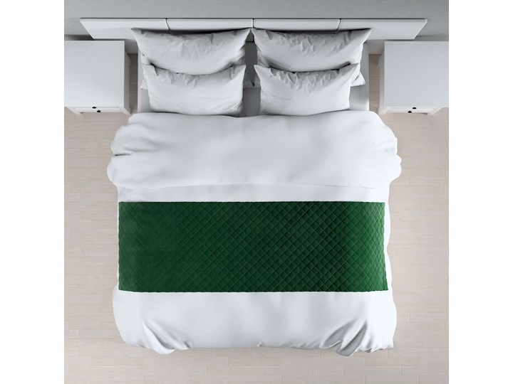 Narzuta hotelowa bieżnik Velvet 60x200cm, butelkowa zieleń, 60 x 200 cm, Velvet Poliester 60x200 cm Pomieszczenie Sypialnia Wzór Pikowany