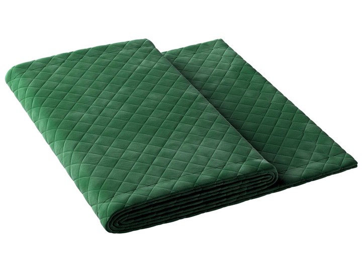 Narzuta hotelowa bieżnik Velvet 60x200cm, butelkowa zieleń, 60 x 200 cm, Velvet 60x200 cm Poliester Kategoria Narzuty