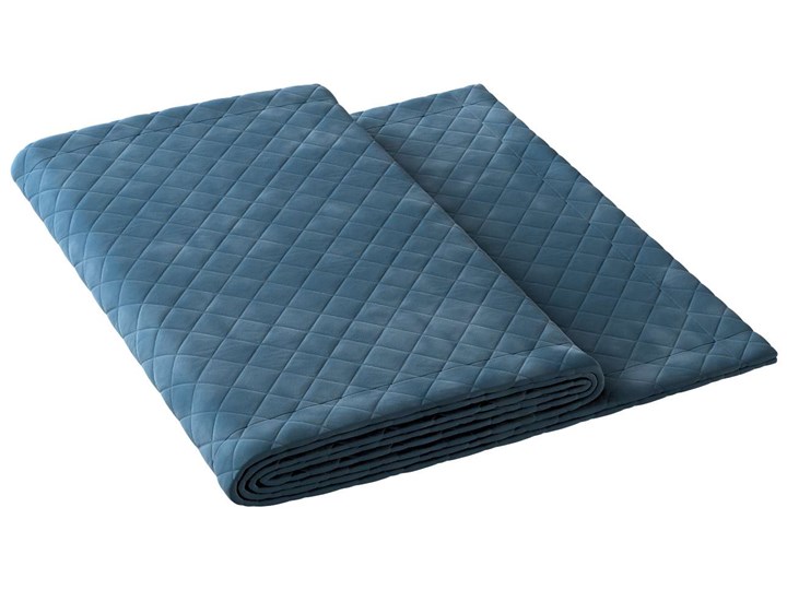 Narzuta hotelowa bieżnik Velvet 60x200cm, pruski błękit, 60 x 200 cm, Velvet 60x200 cm Poliester Wzór Pikowany
