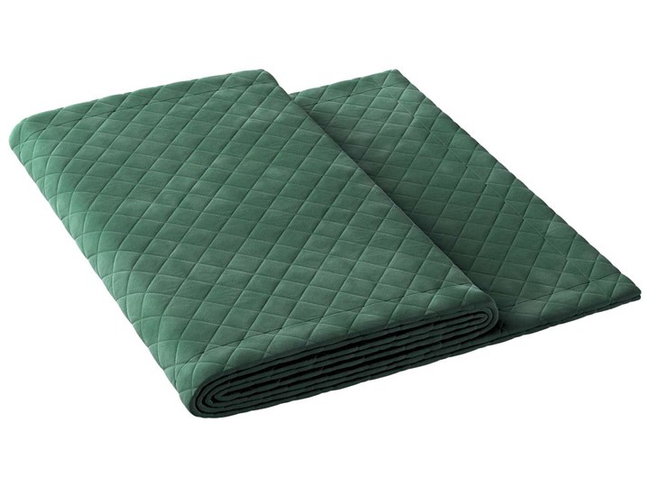 Narzuta hotelowa bieżnik Velvet 60x200cm, ciemny zielony, 60 x 200 cm, Velvet 60x200 cm Poliester Wzór Pikowany