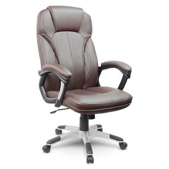 Fotel biurowy skorzany Eago EG222 brazowy