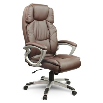Fotel biurowy skorzany Eago EG227 brazowy