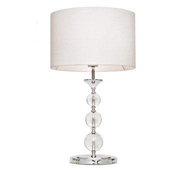 SELSEY Lampa stołowa Crystal biała