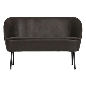Sofa 2-osobowa skóra czarna Vogue 110x68x65