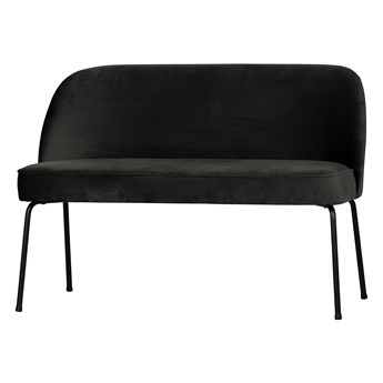 Sofa/ ławka czarna velvet Vogue 120x83x59