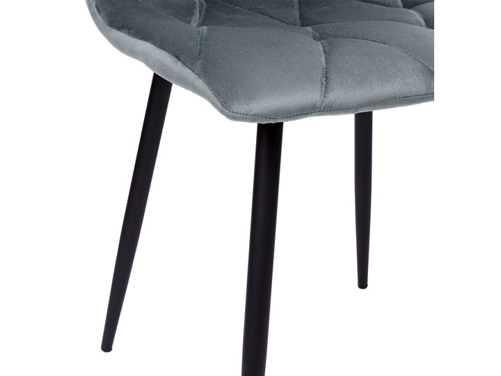 Krzesło tapicerowane MADISON VELVET grafitowe aksamitne Szerokość 44 cm Skóra Tkanina Metal Szerokość 88 cm Wysokość 88 cm Welur Głębokość 56 cm Tworzywo sztuczne Kolor Szary