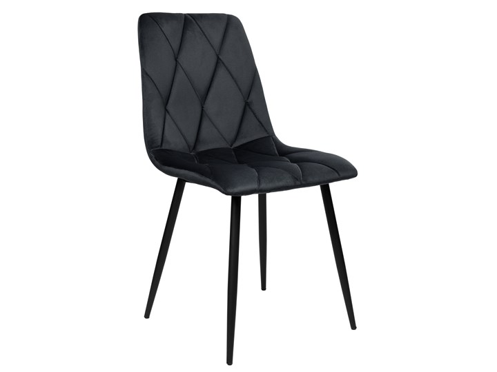 Krzesło tapicerowane MADISON VELVET czarne aksamitne Głębokość 56 cm Wysokość 88 cm Szerokość 88 cm Tkanina Tworzywo sztuczne Metal Szerokość 44 cm Welur Skóra Styl Industrialny