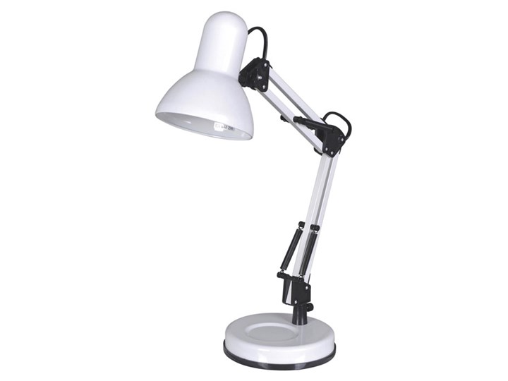 Biała lampka kreślarska na biurko - S273-Terla Metal Lampa z kloszem Lampa biurkowa Wysokość 55 cm Styl Tradycyjny
