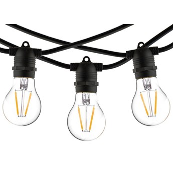 Girlanda ogrodowa FESTOON LIGHTS dł. 9M 15x E27 max. 15W | czarny