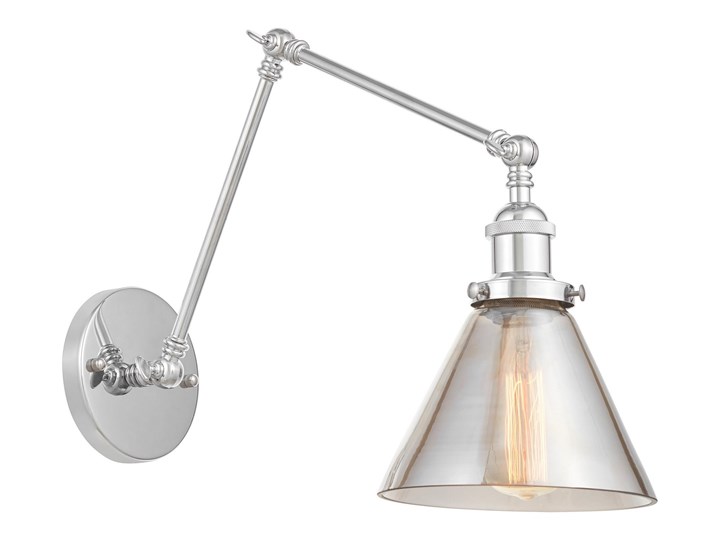 KINKIET LAMPA ŚCIENNA LOFT NUBI PRO GREY W2 Kinkiet z abażurem Kinkiet z kloszem Metal Szkło Kategoria Lampy ścienne