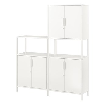 IKEA TROTTEN Kombinacja szafek, Biały, 140x173 cm