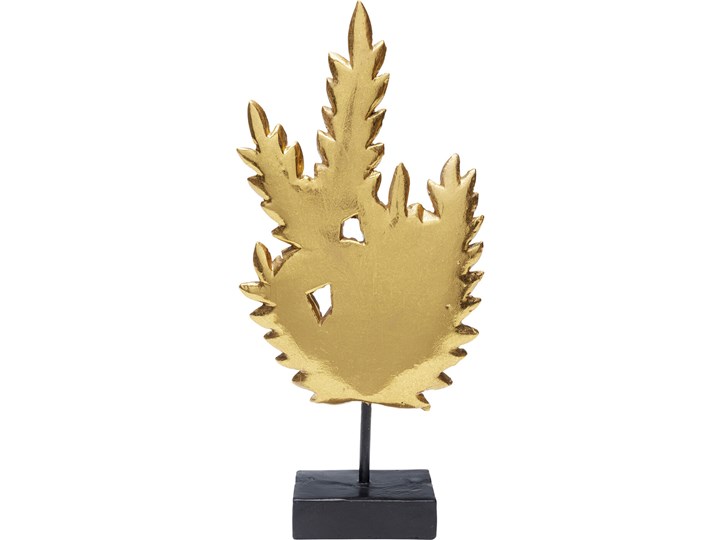 Figurka dekoracyjna Leaves 14x30 cm złota Kolor Złoty Kategoria Figury i rzeźby
