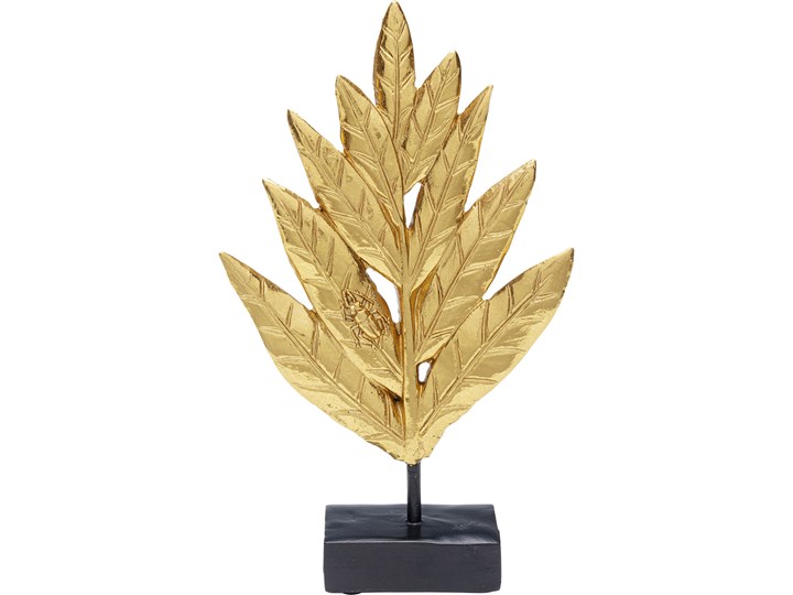 Figurka dekoracyjna Leaves 15x25 cm złota Kolor Złoty Kategoria Figury i rzeźby