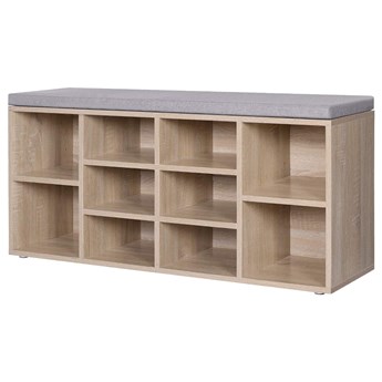 SELSEY Ławka Ramizu 104x30 cm z dziesięcioma półkami
